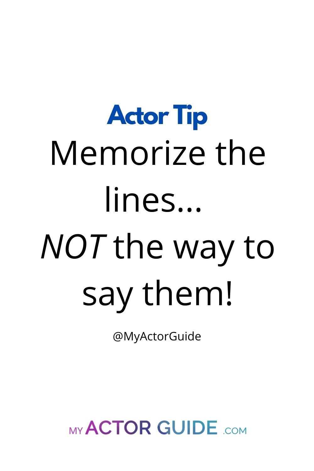 memorize lines