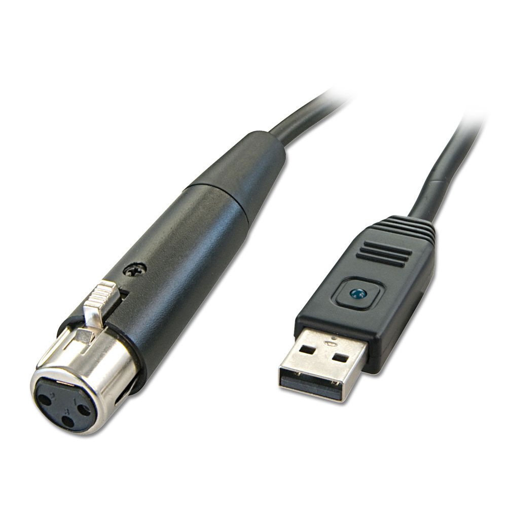 USB XLR Microphone cable for professional recording at home
