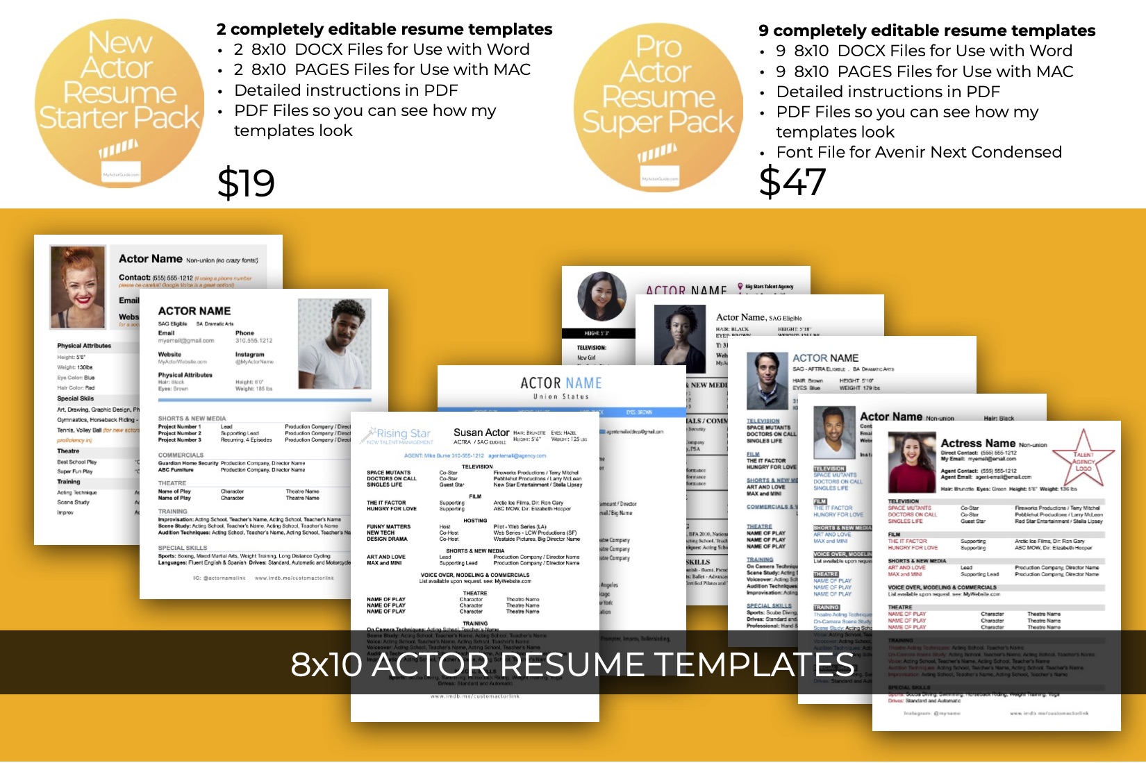 Actor's Resume Templates: Get a professionalisms actor's resume in minutes!